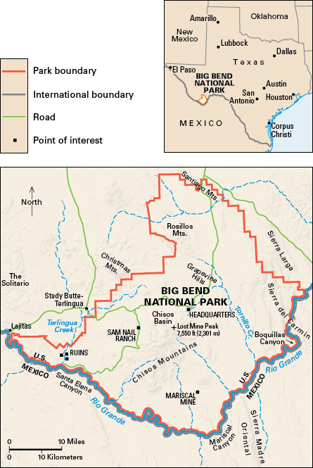 Map of Big Bend National Park