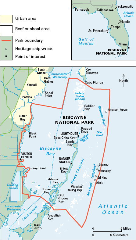 Map of Biscayne National Park