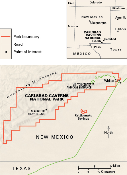 Map of Carlsbad Caverns National Park