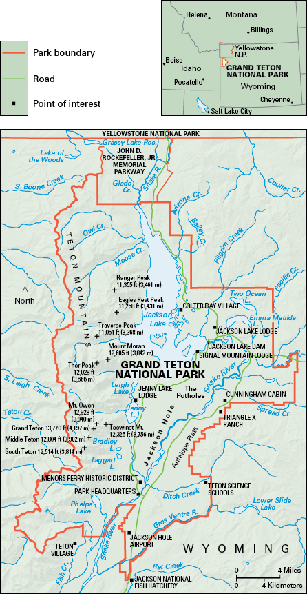 Map of Grand Teton National Park