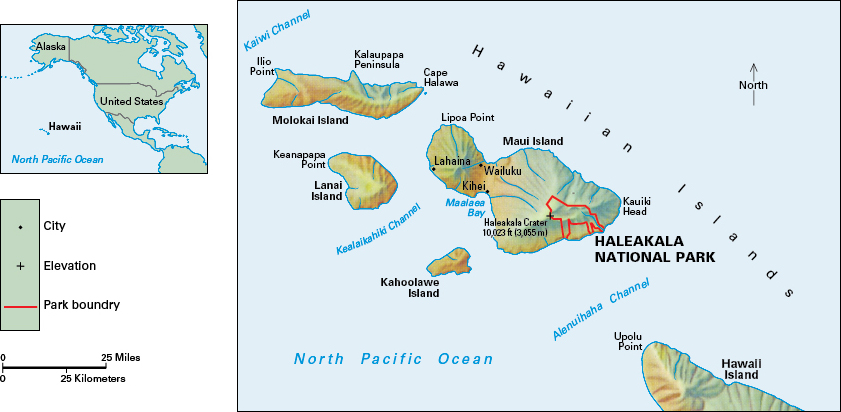 Map of Haleakala National Park