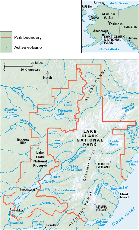 Map of Lake Clark National Park