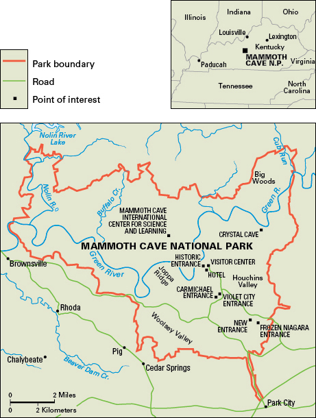 Map of Mammoth Cave National Park