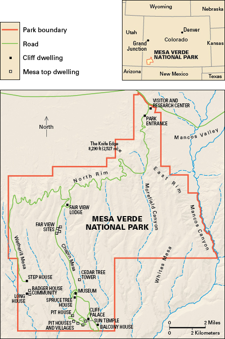 Map of Mesa Verde National Park