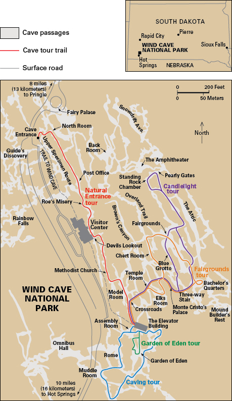 Map of Wind Cave National Park