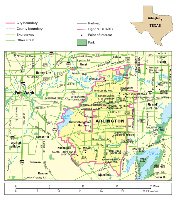 Arlington, Texas: City and points of interest