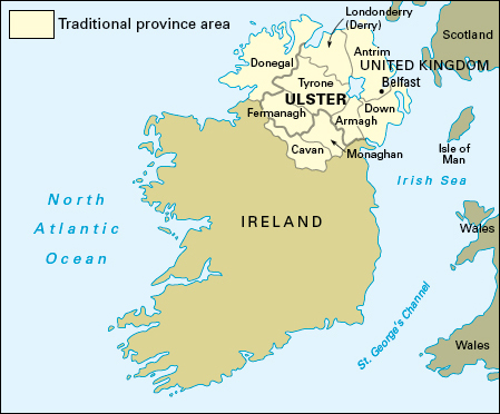 Traditional Irish province of Ulster