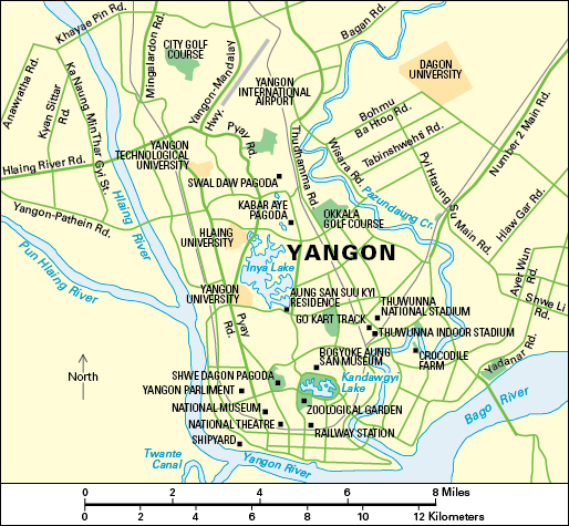 Yangon, Myanmar: City and points of interest