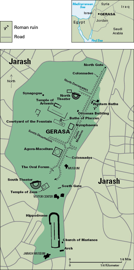 Remains of Gerasa in present-day Jordan