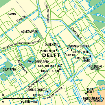 Delft, the Netherlands: City and points of interest