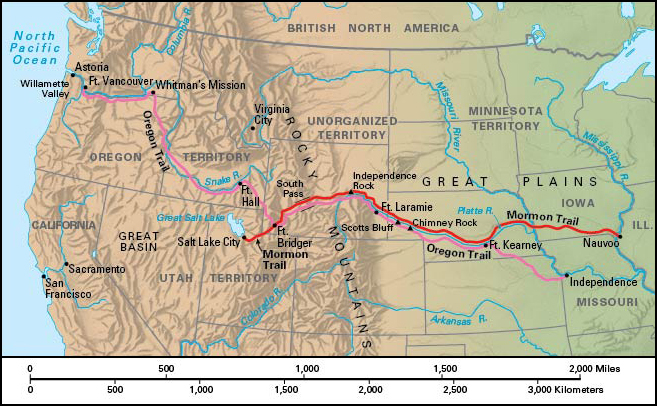 Map of the Mormon Trail