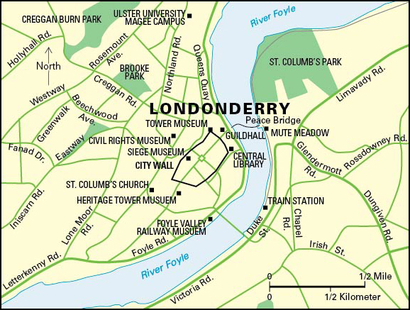 Londonderry, Northern Ireland: City and points of interest