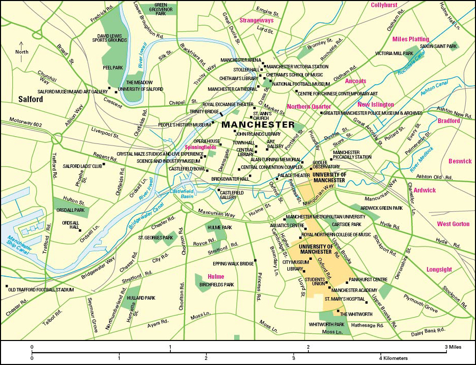 Manchester, England: City and points of interest