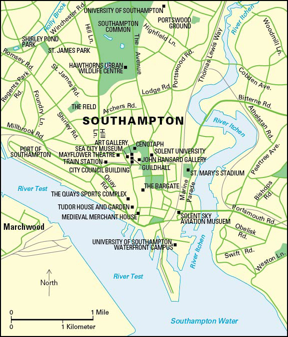 Southampton, England: City and points of interest