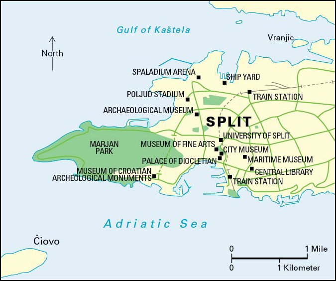 Split is a city in southern Croatia.