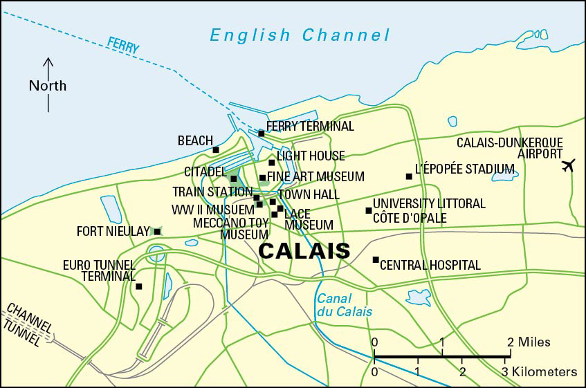 Calais is a seaport in northern France.