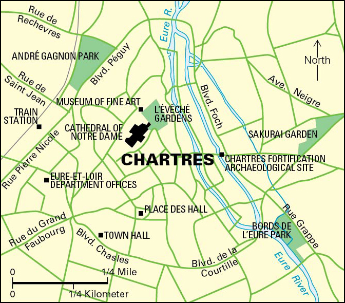 Chartres is a city in north-central France.