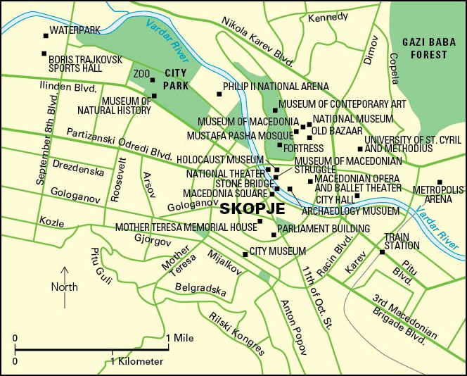 Skopje is the capital of Macedonia.