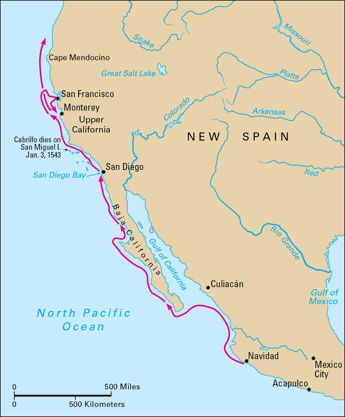 Juan Rodríguez Cabrillo's North American expedition in 1542-1543