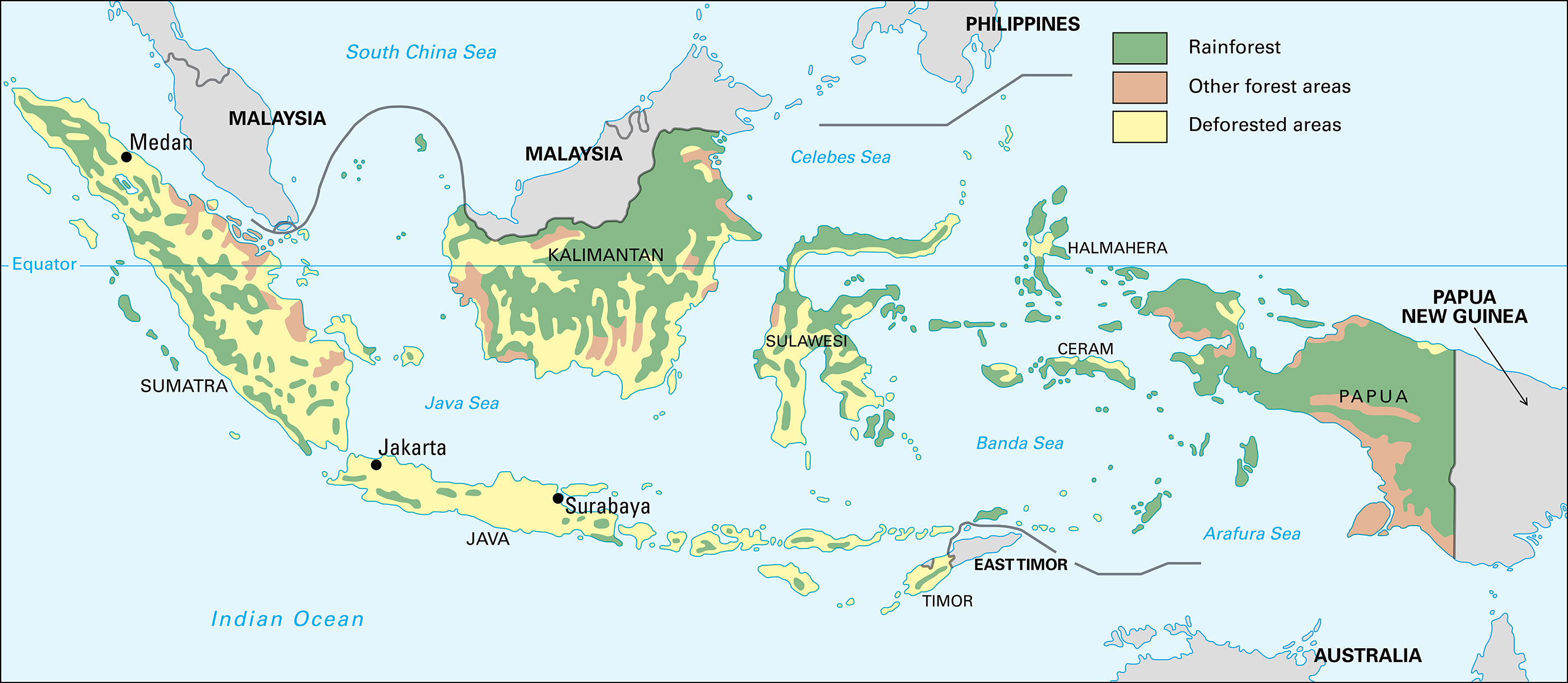 Forest lands in Indonesia