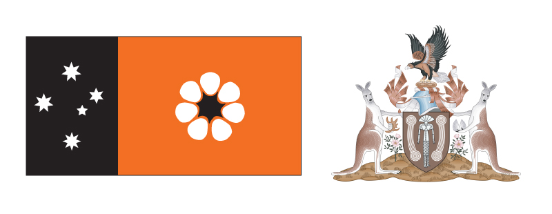 Northern Territory flag and coat of arms