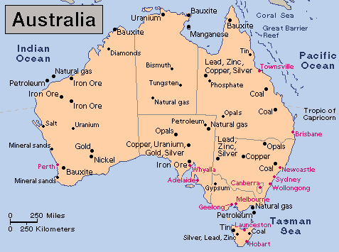 Mining and manufacturing in Australia