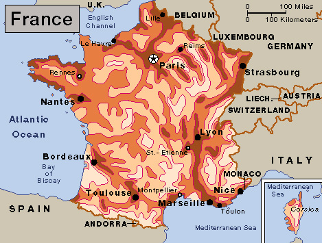 Population density in France