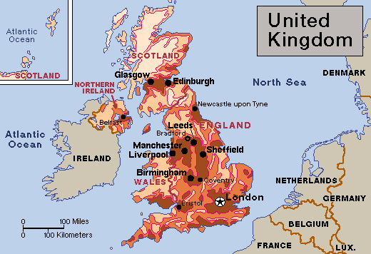 Population density in the United Kingdom