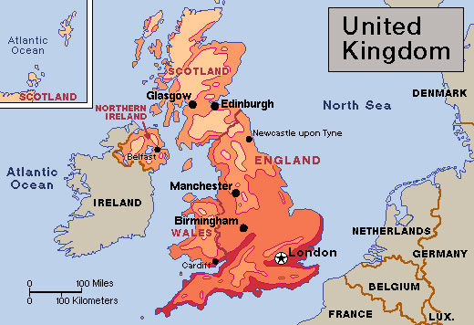 Average July temperatures in the United Kingdom