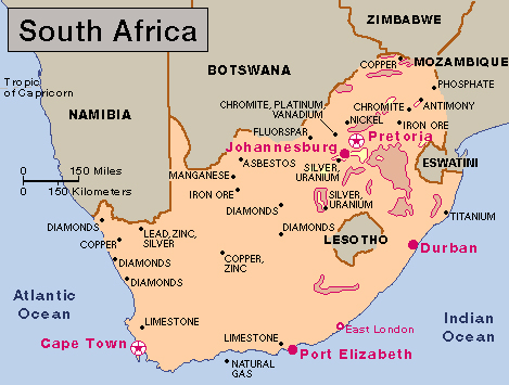 Mining and manufacturing in South Africa