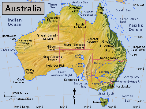 Terrain of Australia