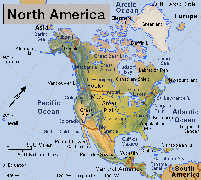 Terrain of North America