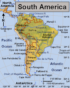 Terrain of South America