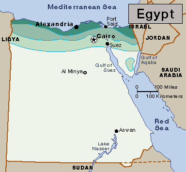 Average yearly precipitation in Egypt