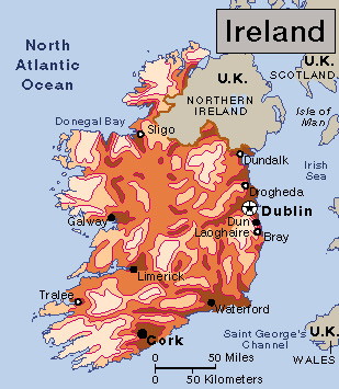 Population density in Ireland