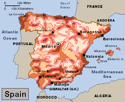 Population density in Spain