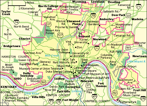 Cincinnati: City and points of interest