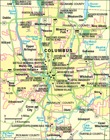 Columbus: City and points of interest