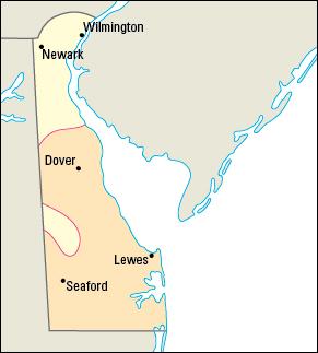 Average January temperatures in Delaware