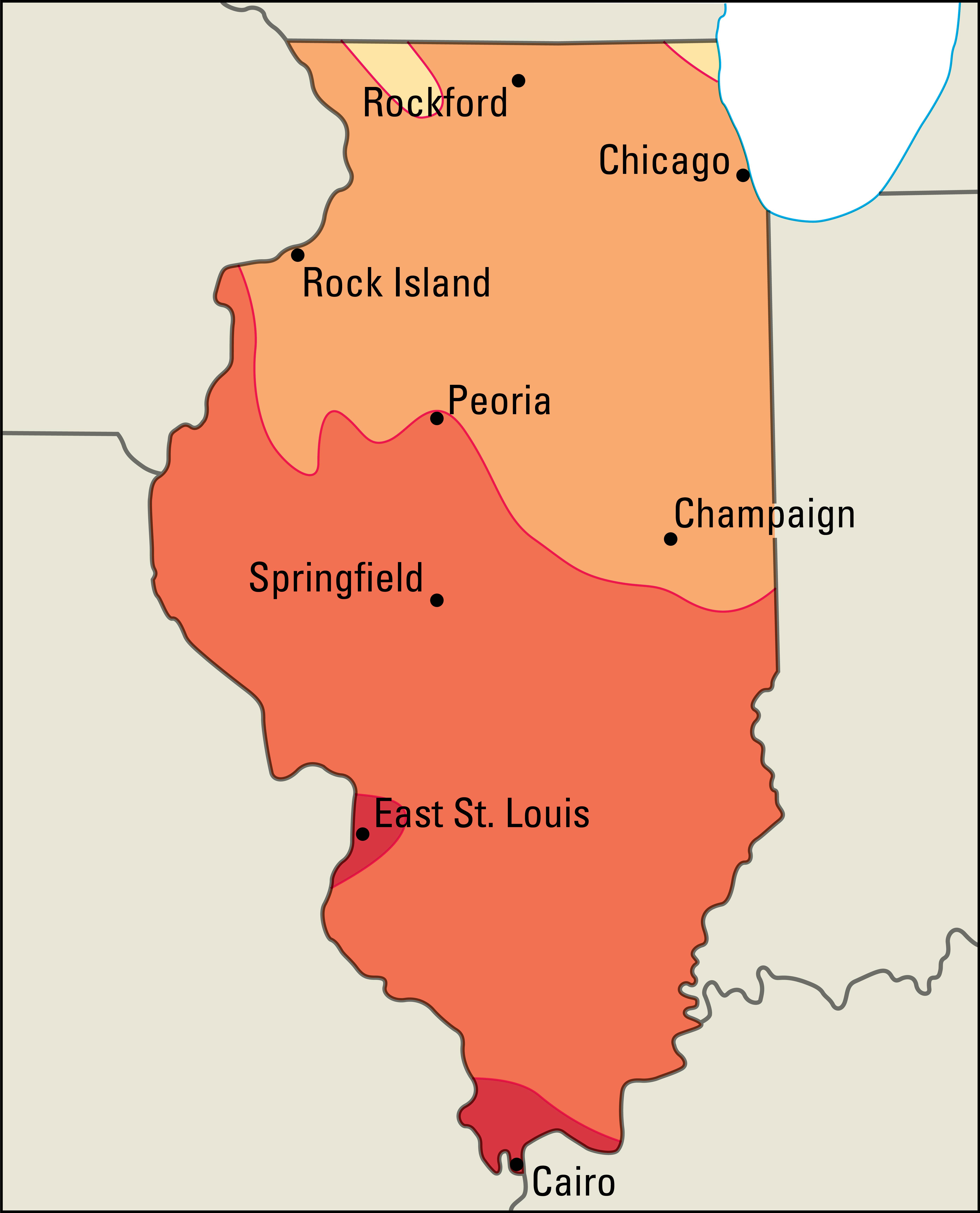 Average July temperatures in Illinois