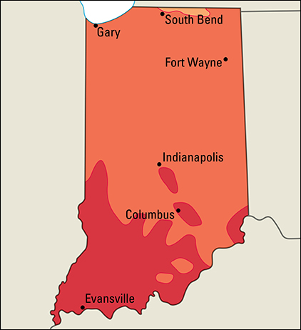 Average July temperatures in Indiana