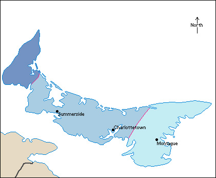 Average January temperatures on Prince Edward Island