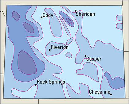 Average January temperatures in Wyoming