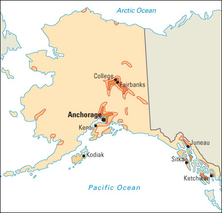 Population density in Alaska