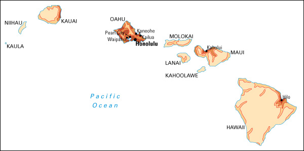 Population density in Hawaii