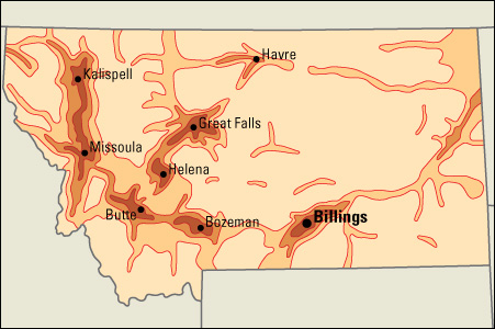 Population density in Montana