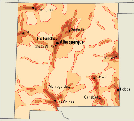 Population density in New Mexico