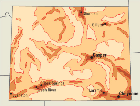 Population density in Wyoming