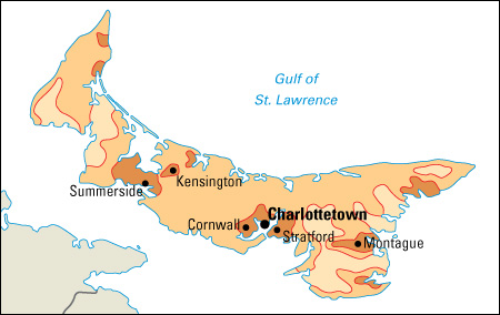 Population density in Prince Edward Island