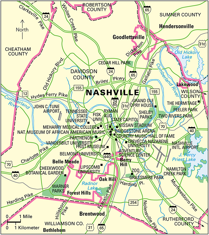 Nashville: City and points of interest